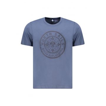 Tricou barbati - cu imprimeu cu logo - Regular fit -  Indigo