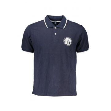 Tricou polo barbati - cu imprimeu cu logo - Regular fit -  Bleumarin -