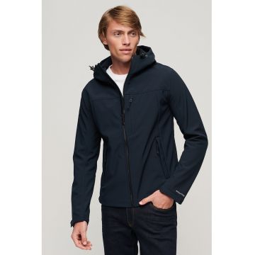 Jacheta relaxed fit cu gluga si detaliu logo Softshell