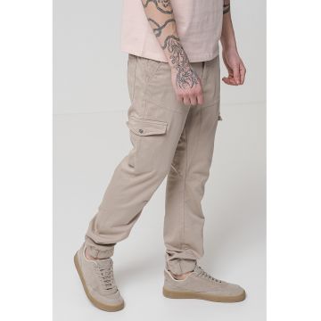 Pantaloni cargo din amestec de bumbac