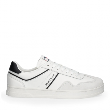 Sneakers bărbați Tommy Jeans albi din piele întoarsă 3419BP1571A