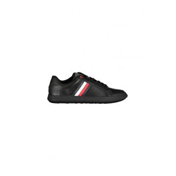 Sneakers barbati -  40% Poliester - 40% Piele naturala - 20% Poliuretan - Negru - 27123