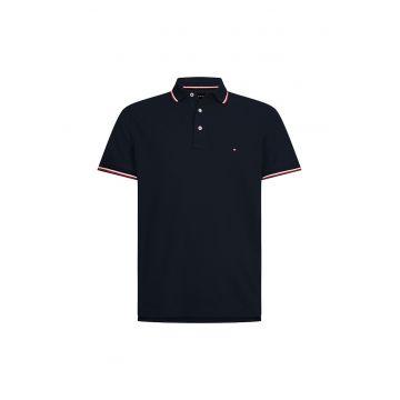 Tricou polo slim fit din bumbac organic