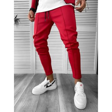 Pantaloni de trening barbati slim fit rosu cu defect DEF595 O1-5.1