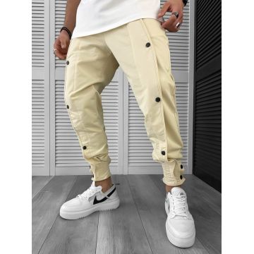 Pantaloni de trening bej  conici Y361 100-1.3