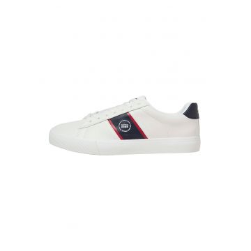 Pantofi sport de piele ecologica cu logo