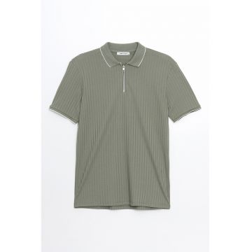 Tricou polo striat