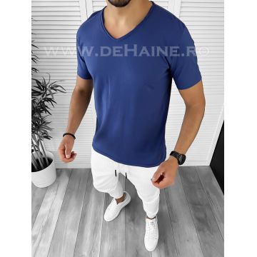 Tricou barbati bleumarin slim fit  CU MIC DEFECT DEF79 P18-2.2