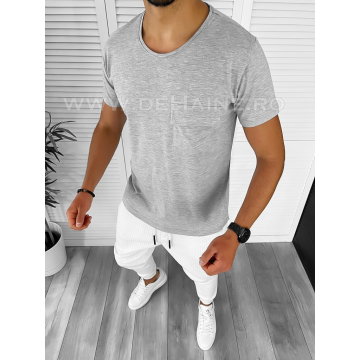 Tricou barbati gri slim fit M1950  N5-4.1