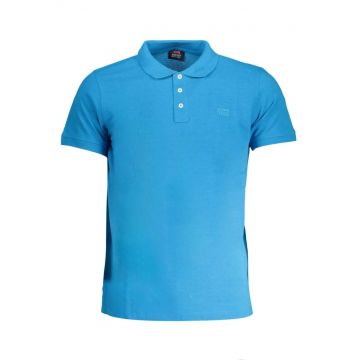 Tricou polo barbati - cu mini logo brodat - Regular fit -  Albastru deschis