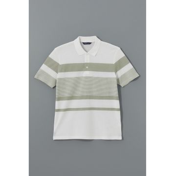 Tricou polo cu model in dungi