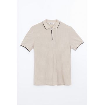 Tricou polo striat