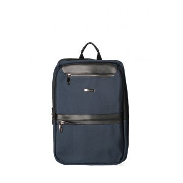 Rucsac unisex dreptunghiular cu buzunare frontale cu fermoar 175609