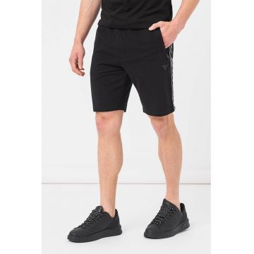 Pantaloni scurti cu benzi logo laterale pentru fitness