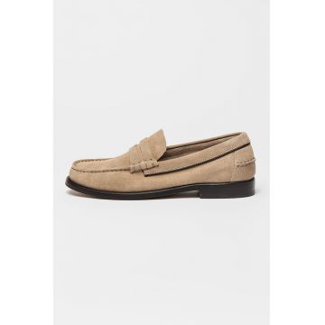 Pantofi loafer din piele intoarsa