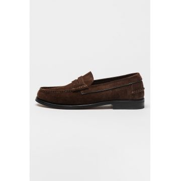 Pantofi loafer din piele intoarsa