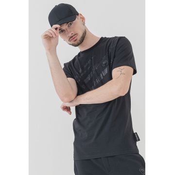 Tricou de bumbac cu strasuri