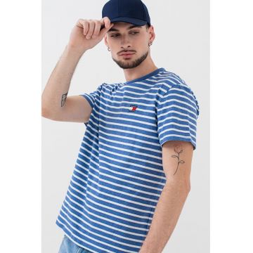 Tricou din bumbac cu model in dungi