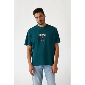 Tricou supradimensionat cu imprimeu logo