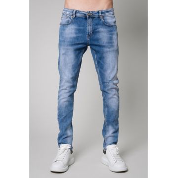 Blugi Lungi din denim elastic Blue 10363