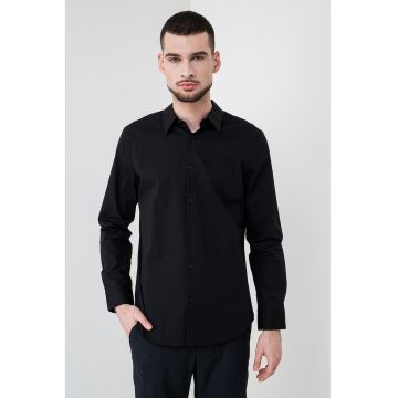 Camasa slim-fit cu model uni