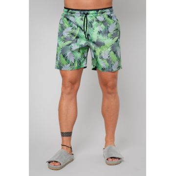 Pantaloni scurt de baie Leaves Green 12385