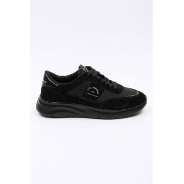 Pantofi sport low-cut cu garnituri din piele intoarsa