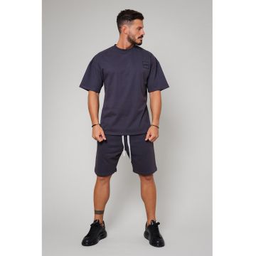 Set de bermude cu snur si tricou - 2 piese