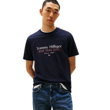 Tricou Tommy Hilfiger HILFIGER CENTER STACK TEE