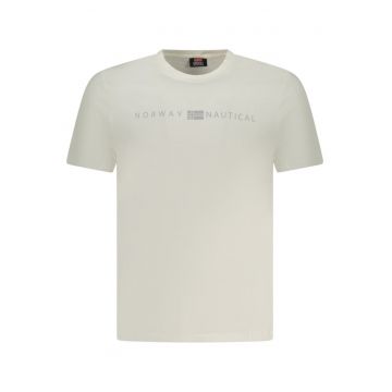 Tricou barbati cu imprimeu cu text - Regular fit - Alb - Tricou barbati cu imprimeu cu text - Regular fit - Alb -