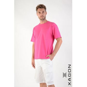 Tricou cu guler rotund și buzunar frontal 2Z87OVE Tricou cu guler rotund și buzunar frontal 2Z87OVE