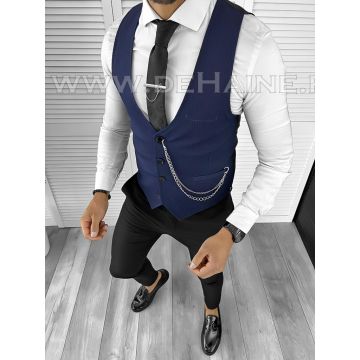 Vesta barbati eleganta slim fit bleumarin B8153 P19-3.2 Vesta barbati eleganta slim fit bleumarin B8153 P19-3.2